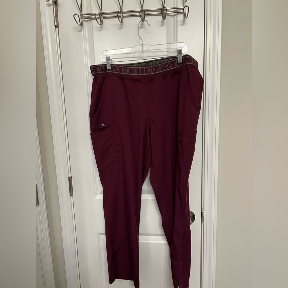 MedCouture Wine Scrub Pants, XLP